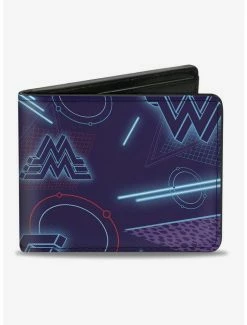 Buy 🤩 DC Comics Wonder 👩 Woman 1984 Logo 80s Neons Bifold Wallet 🎁