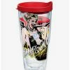 Coupon 🔔 DC Comics Birds of Prey Harley Quinn 24oz Classic Tumbler With Lid 🌟