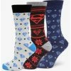 New ⭐ DC Comics Superman 3 Pair Sock Gift Set ⭐