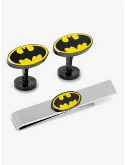 Outlet ⭐ DC Comics Batman Cufflinks and Tie Bar Set 🎁