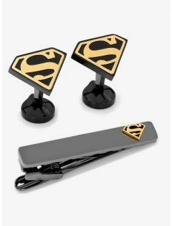 Best reviews of 🥰 DC Comics Superman Black and Gold Cufflinks and Tie Clip Set ✨