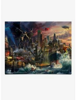 Promo 😍 DC Comics Justice League Showdown at Gotham City Pier 11" x 14" Art Print ⭐