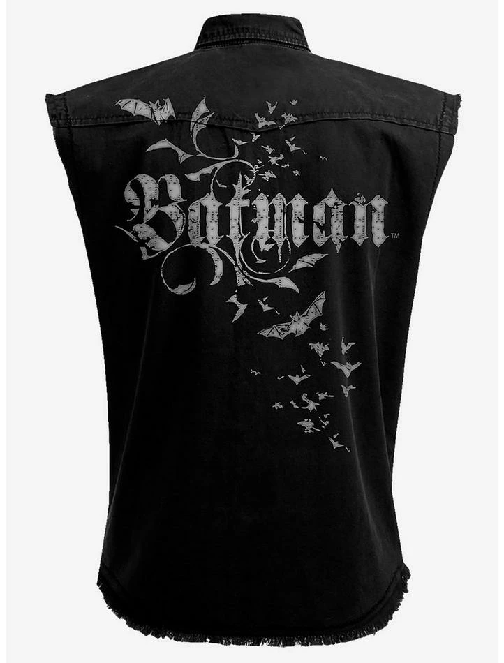 Flash Sale ✔️ DC Comics Batman Gothic Sleeveless Woven Button-Up 😍 - Image 2