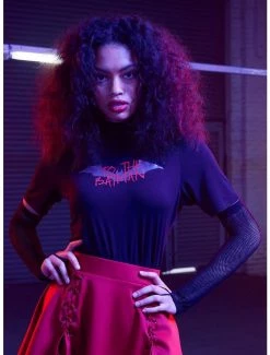 Buy 🔥 DC Comics The Batman To The Batman Mock Neck 👧 Girls T-Shirt ❤️