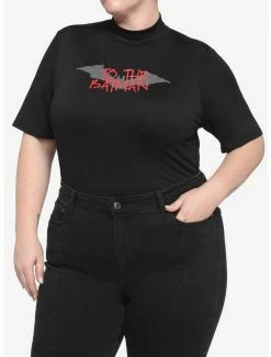 Best Pirce ✔️ DC Comics The Batman To The Batman Mock Neck 👧 Girls T-Shirt Plus Size 🔔