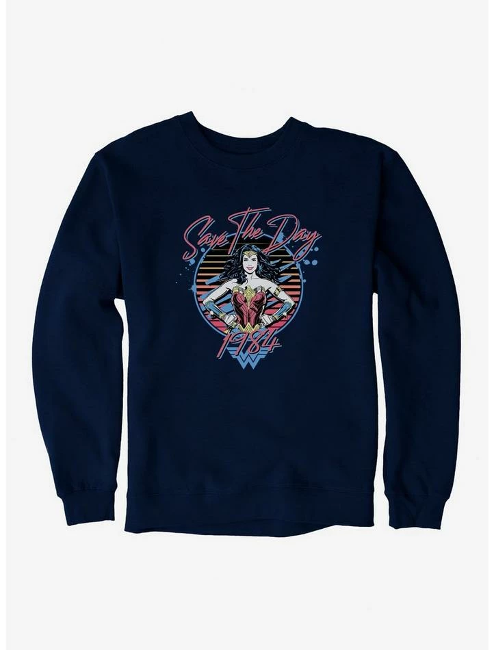 Budget โค๏ธ DC Comics Wonder ๐ฉ Woman 1984 Save The Day Retro Sweatshirt ๐ - Image 4