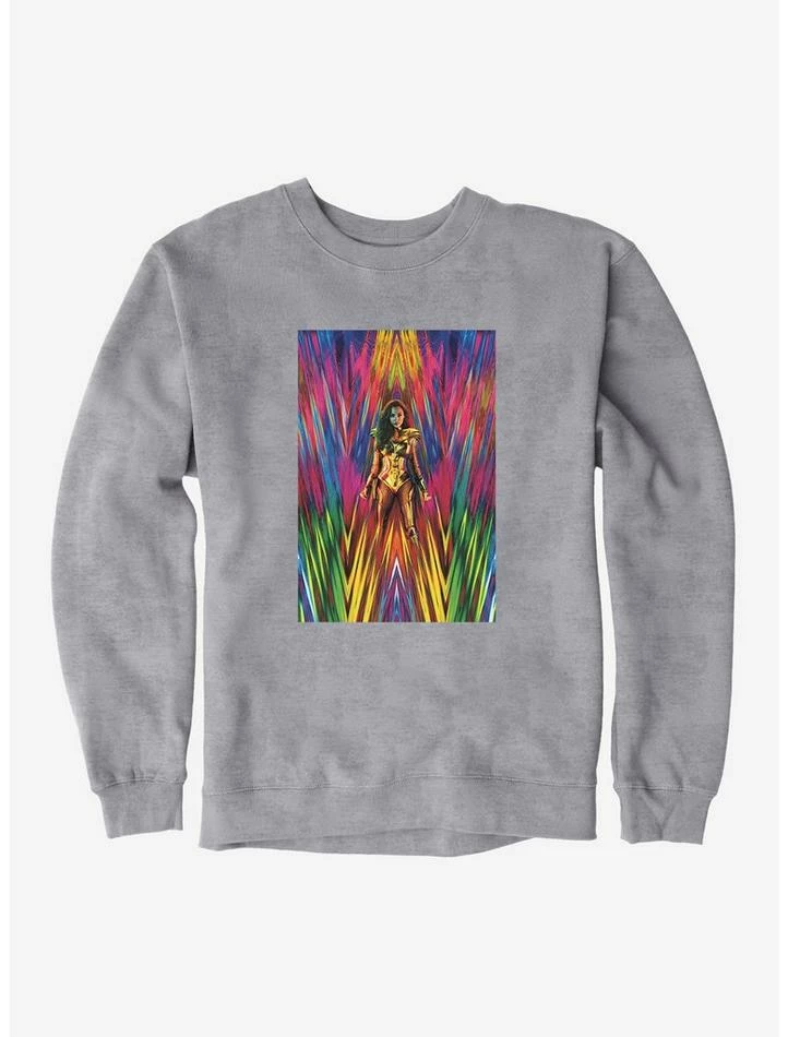 Outlet 💯 DC Comics Wonder 👩 Woman 1984 Multicolor Poster Sweatshirt 💯
