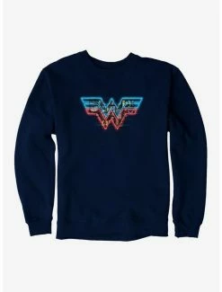 New โ๏ธ DC Comics Wonder ๐ฉ Woman 1984 TV Stacked Insignia Sweatshirt โ๏ธ