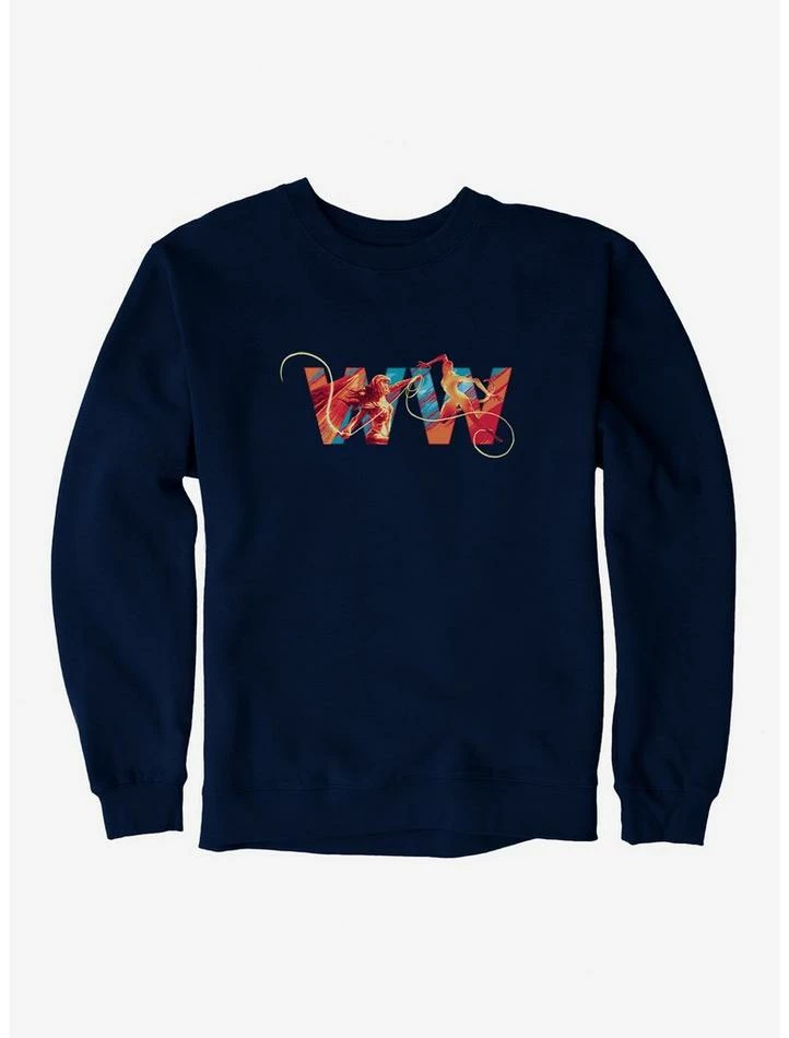 Best Sale ๐ DC Comics Wonder ๐ฉ Woman 1984 Whip Logo Sweatshirt โ๏ธ - Image 4