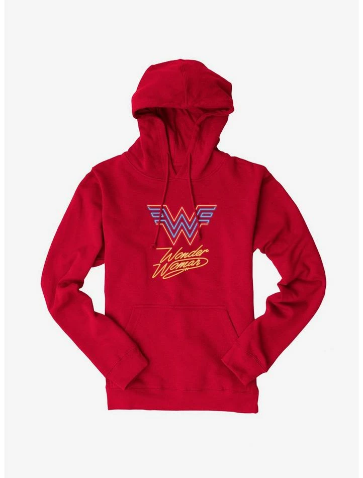 Best Pirce 😉 DC Comics Wonder 👩 Woman 1984 Neon Throwback Hoodie 💯 - Image 6