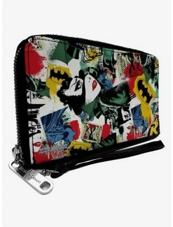 Hot Sale 💯 DC Comics Batman And Gotham City Villains Graffiti Zip Around Wallet 👍
