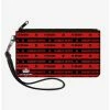 Cheapest ⭐ DC Comics The Suicide Squad Cuidado Caution Stripe Canvas Zip Clutch Wallet 🎉
