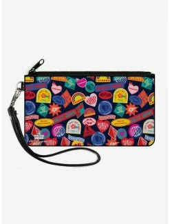 Best Sale 🥰 DC Comics The Suicide Squad Harley Quinn Badges Canvas Zip Clutch Wallet 😀