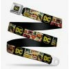 Cheapest ❤️ DC Comics Vintage Superhero Logos Seatbelt Belt ✔️