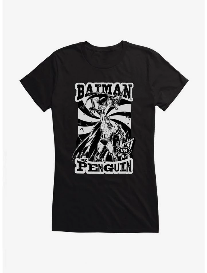Promo ๐ Batman The Penguin Vs Epic Battle ๐ง Girls T-Shirt ๐ - Image 2