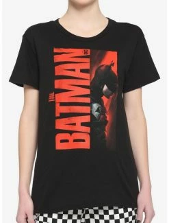 Budget ๐ DC Comics The Batman Profile Boyfriend Fit ๐ง Girls T-Shirt ๐