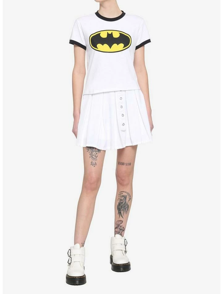 Top 10 ๐งจ DC Comics Batman Logo ๐ง Girls Crop Ringer T-Shirt โค๏ธ - Image 2