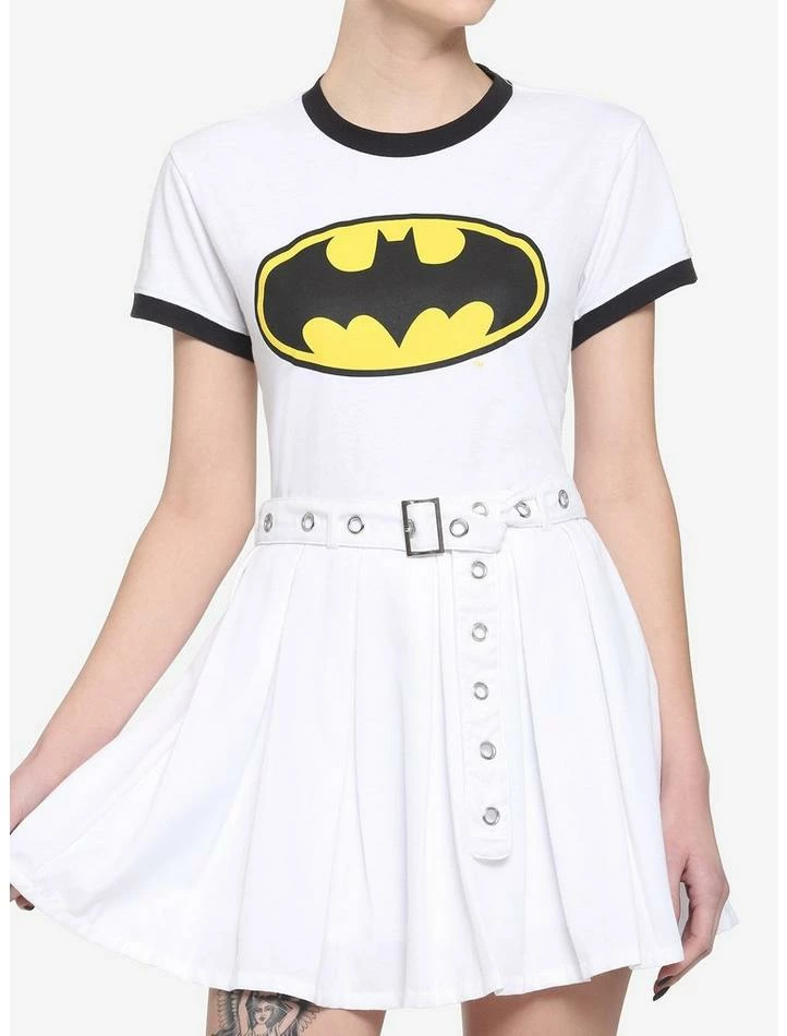 Top 10 ๐งจ DC Comics Batman Logo ๐ง Girls Crop Ringer T-Shirt โค๏ธ