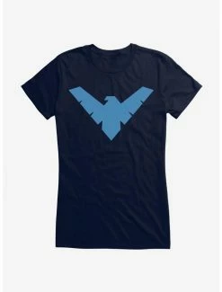 Flash Sale 🥰 DC Comics Batman Nightwing Logo 👧 Girls T-Shirt 😀