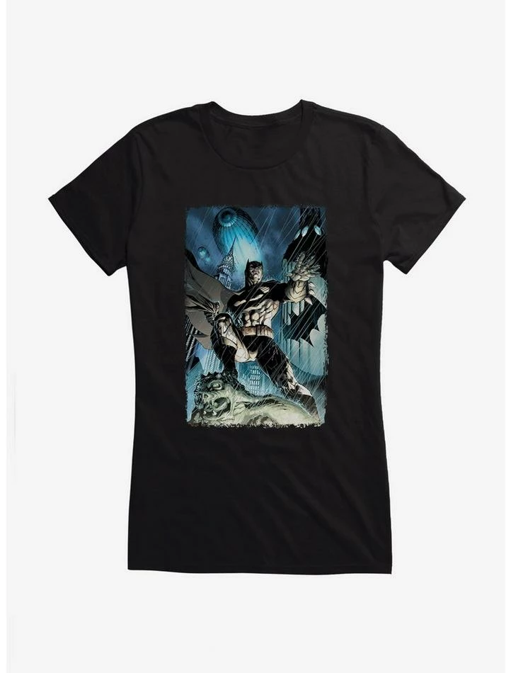 Discount 🥰 DC Comics Batman Rainy Night 👧 Girls T-Shirt 👍 - Image 3