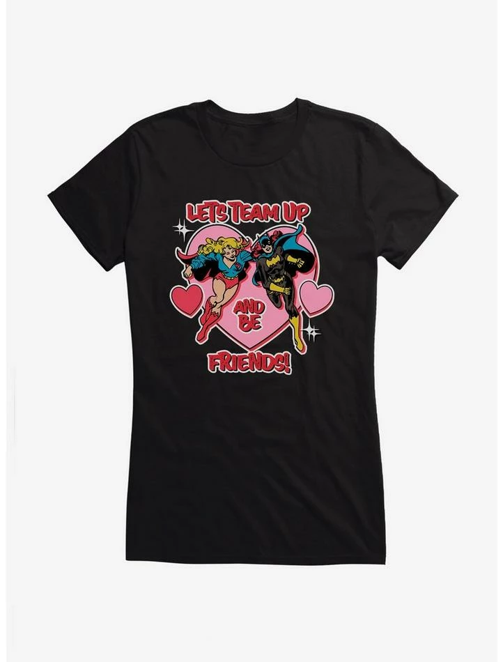 Outlet ❤️ DC Team Up Supergirl & Batgirl 👧 Girls T-Shirt 🔥 - Image 2