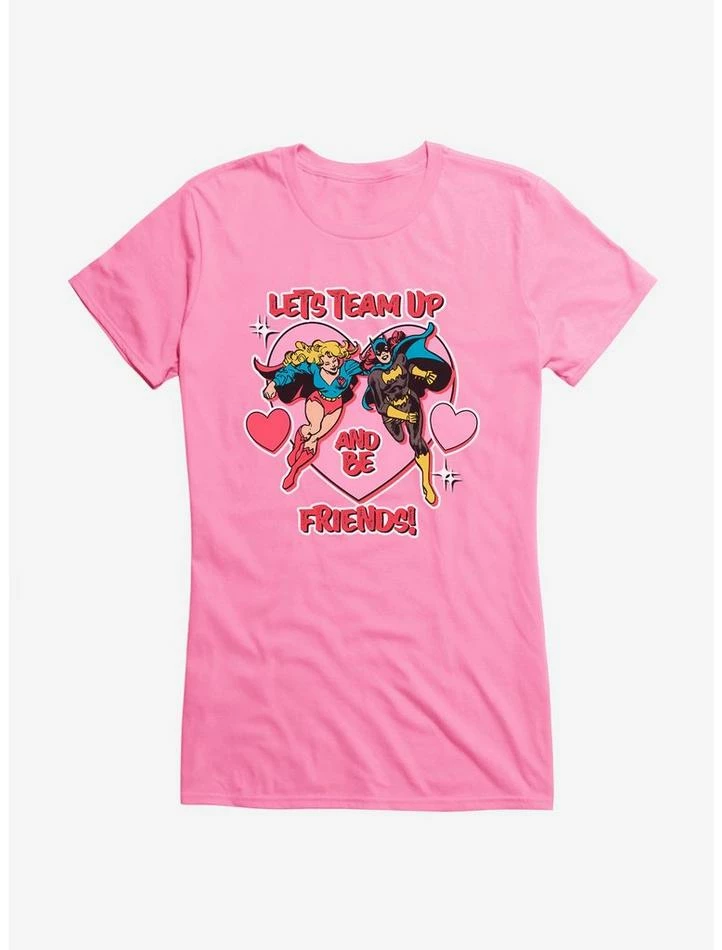 Outlet ❤️ DC Team Up Supergirl & Batgirl 👧 Girls T-Shirt 🔥 - Image 3