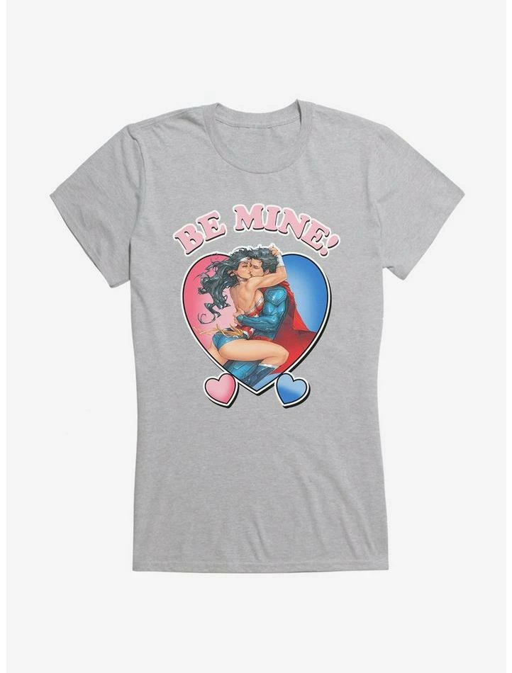 Best Sale โจ DC Be Mine Superman & Wonder ๐ฉ Woman ๐ง Girls T-Shirt ๐ - Image 3