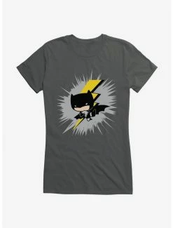 New 🎁 DC Comics Batman Lightning Bolt 👧 Girls T-Shirt 🌟