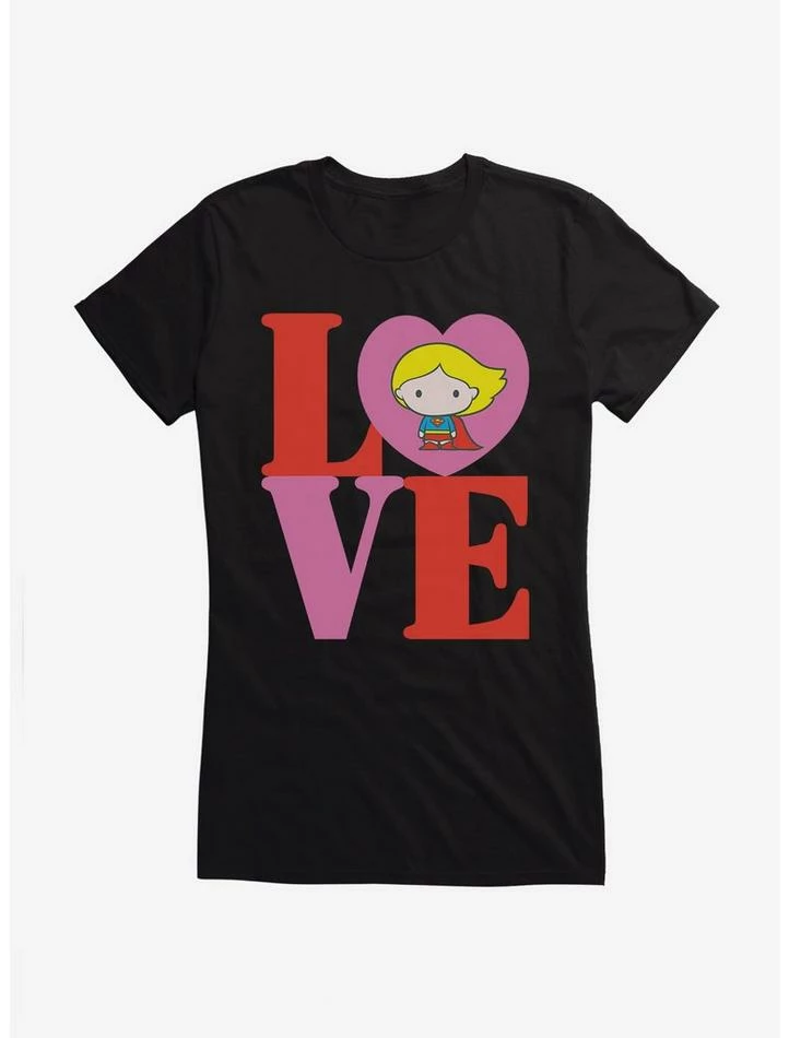 New ❤️ Supergirl Chibi Love Girl's T-Shirt 👍 - Image 2
