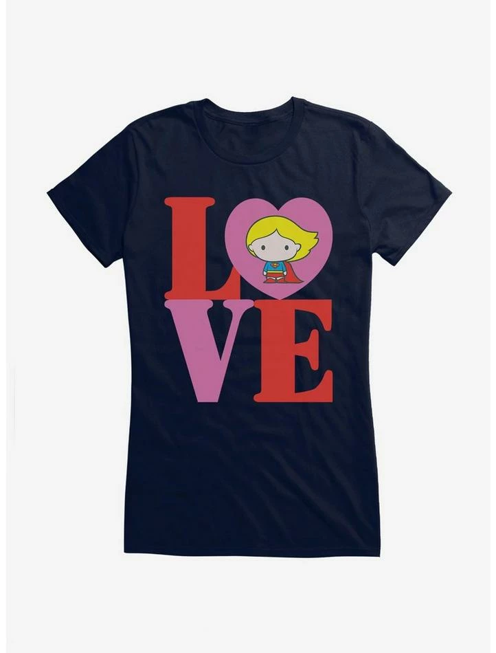 New ❤️ Supergirl Chibi Love Girl's T-Shirt 👍 - Image 4