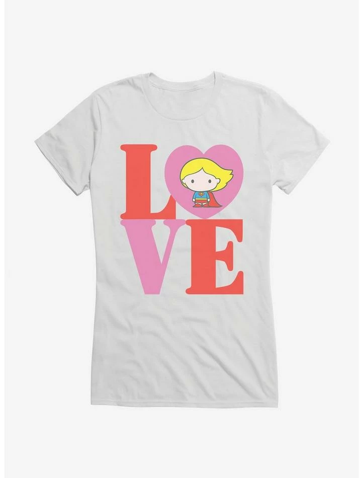 New ❤️ Supergirl Chibi Love Girl's T-Shirt 👍 - Image 3