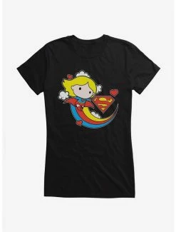 Discount 👍 Supergirl Soaring Chibi Girl's T-Shirt 🔥