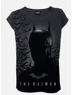 Best deal โค๏ธ DC Comics The Batman Shadow Bats Roll Sleeve T-Shirt ๐ฏ
