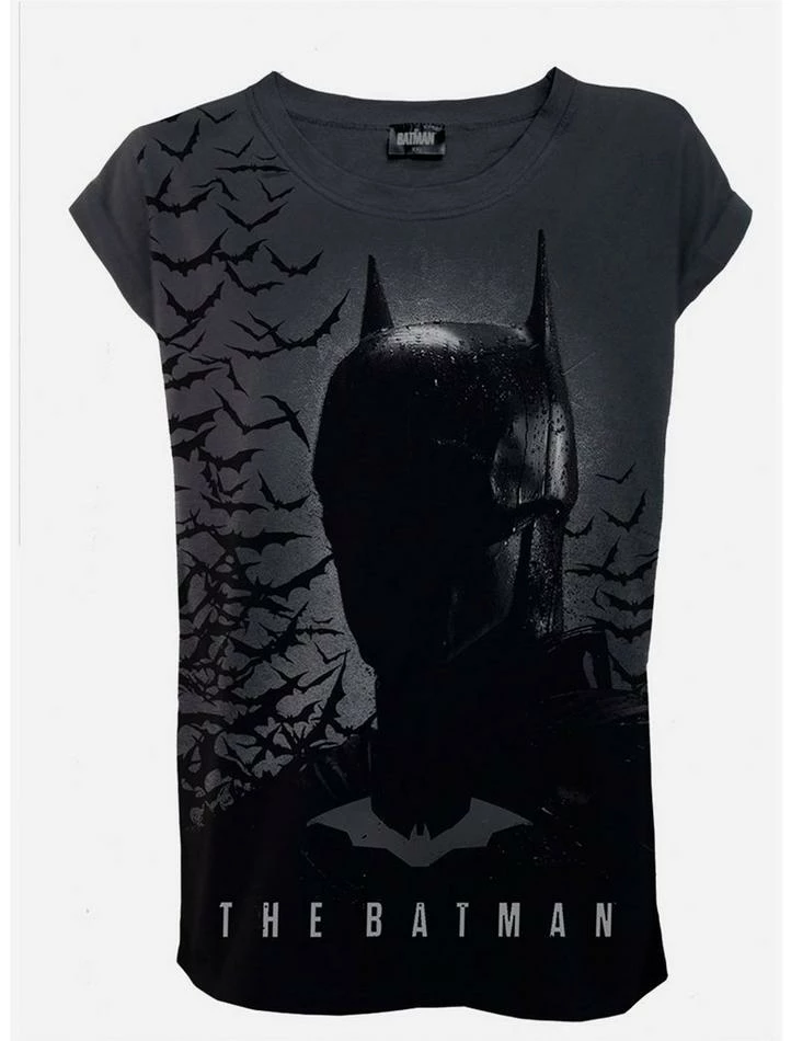 Best deal ❤️ DC Comics The Batman Shadow Bats Roll Sleeve T-Shirt 💯