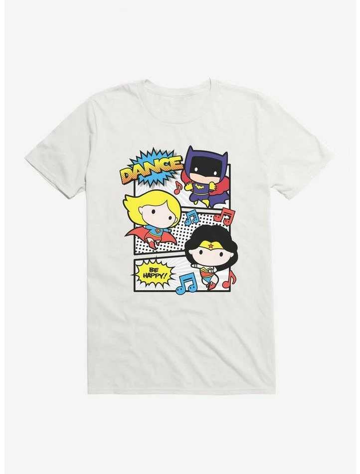 Deals 👍 DC Comics Chibi Happy Dance Party T-Shirt 🎉 - Image 2