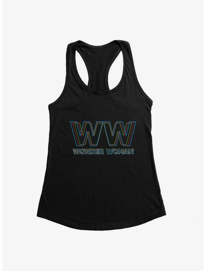 Promo 🔔 DC Comics Wonder 👩 Woman 3D Effect Logo Girl's Tank 😉 - Image 4
