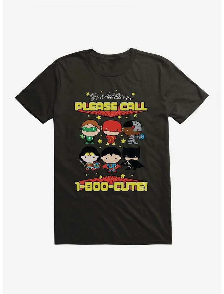 Deals ๐ DC Comics Chibi Justice League Call Cute T-Shirt ๐ - Image 6