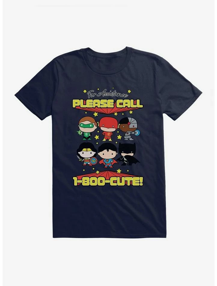 Deals ๐ DC Comics Chibi Justice League Call Cute T-Shirt ๐