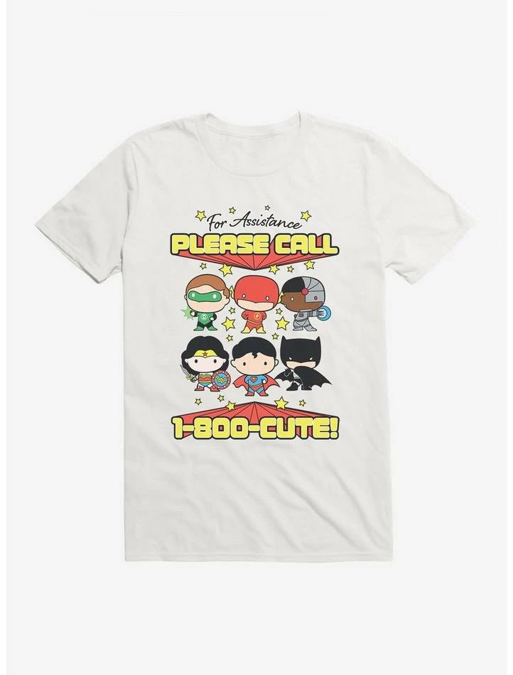 Deals ๐ DC Comics Chibi Justice League Call Cute T-Shirt ๐ - Image 5