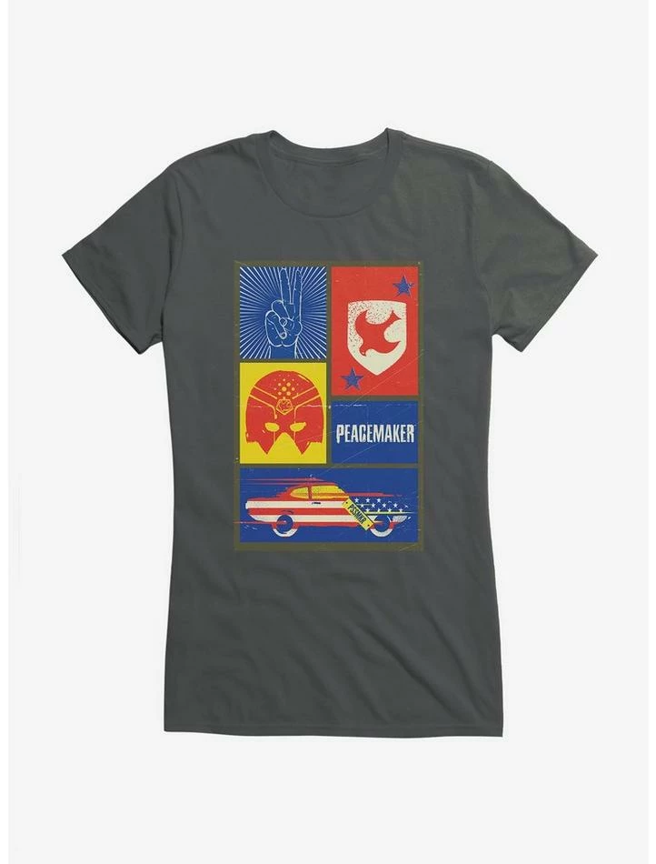 Flash Sale ⌛ DC Comics Peacemaker Icons Girl's T-Shirt 😀 - Image 3