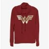 Coupon 🛒 DC Comics Wonder 👩 Woman Metallic Logo 👧 Girls Cowl Neck Long Sleeve Top 🎉