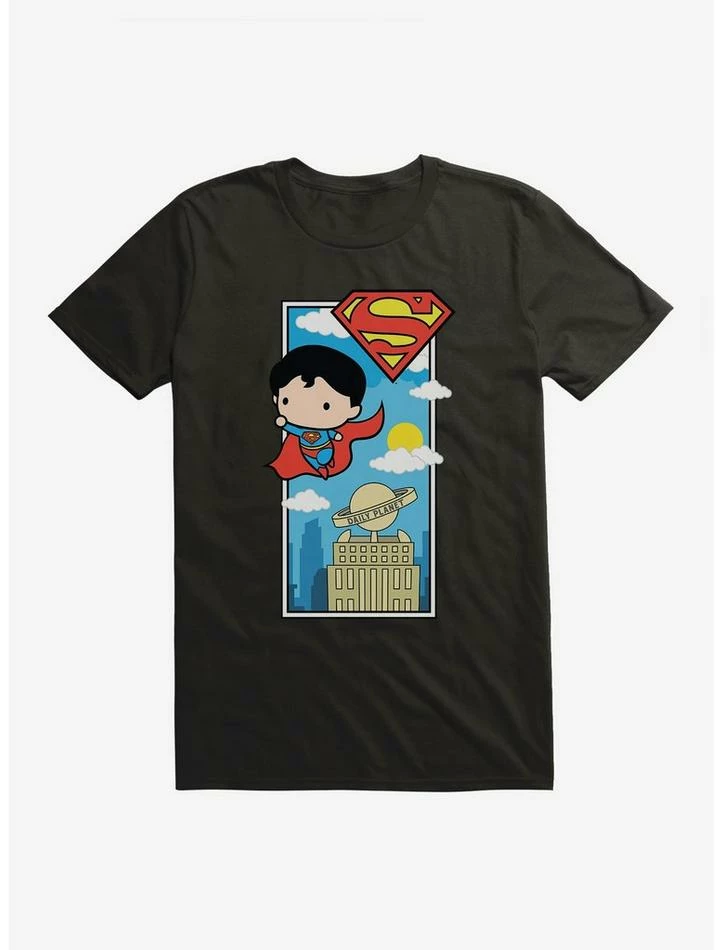 Promo 👍 DC Comics Superman Chibi Daily Planet T-Shirt ✔️