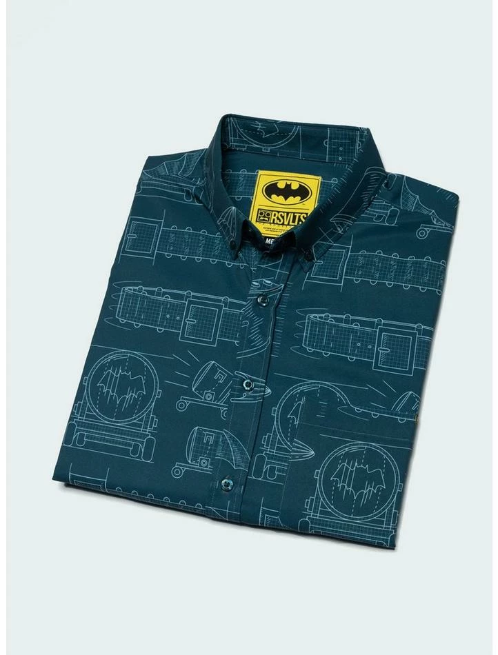 Flash Sale 🔔 RSVLTS DC Comics Batman "Batprints" KUNUFLEX Short Sleeve 👚 Shirt 🔔 - Image 3