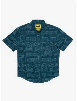 Flash Sale ๐ RSVLTS DC Comics Batman "Batprints" KUNUFLEX Short Sleeve ๐ Shirt ๐