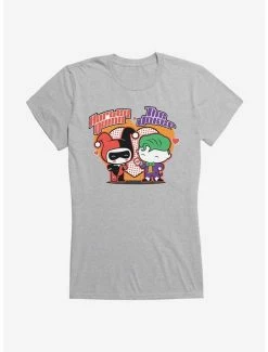 Cheap 🌟 DC Comics Batman Chibi Harley Quinn And The Joker 👧 Girls T-Shirt 🥰