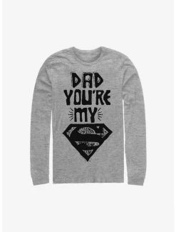 Budget 🛒 DC Comics Superman Dad You're My Superman Long-Sleeve T-Shirt 🎁