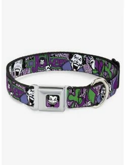 Best deal ✔️ DC Comics The Joker Face Logo Spades Seatbelt Buckle 🐕 Dog Collar 😉
