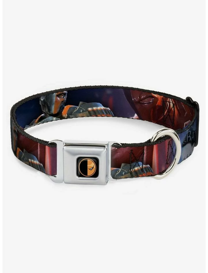 Best Sale โญ DC Comics The Batman Deathstroke Pose Seatbelt Buckle ๐ถ Dog Collar ๐