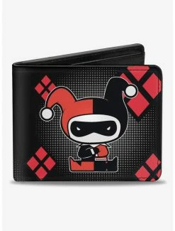 Discount ๐ DC Comics Harley Quinn Chibi Splits Bifold Wallet โญ