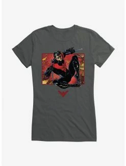 Wholesale 🥰 DC Comics Batman Nightwing Red Suit Fight 👧 Girls T-Shirt 👍